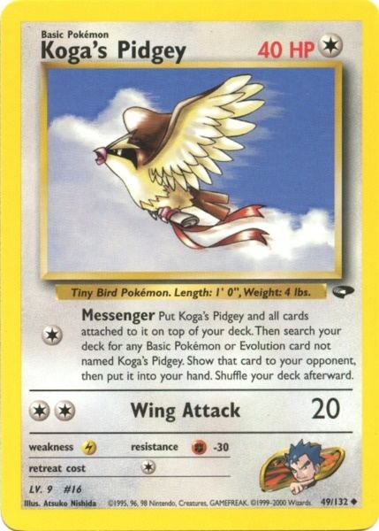 Koga's Pidgey (49/132) [Gym Challenge Unlimited] | Good Games North
