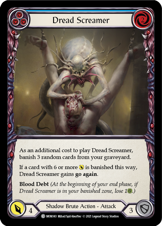 Dread Screamer (Blue) [MON143-RF] 1st Edition Rainbow Foil | Good Games North