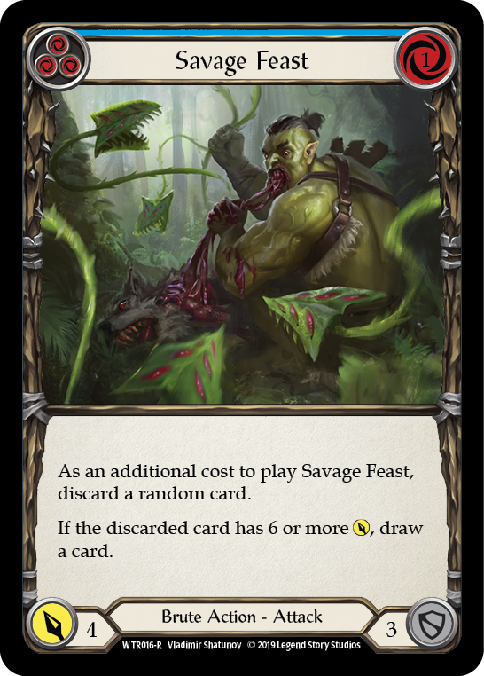 Savage Feast (Blue) [WTR016-R] Alpha Print Normal | Good Games North