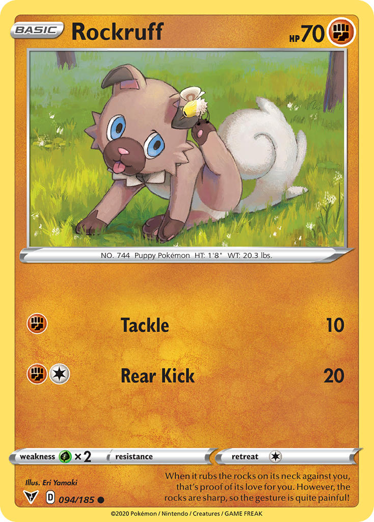 Rockruff (094/185) [Sword & Shield: Vivid Voltage] | Good Games North
