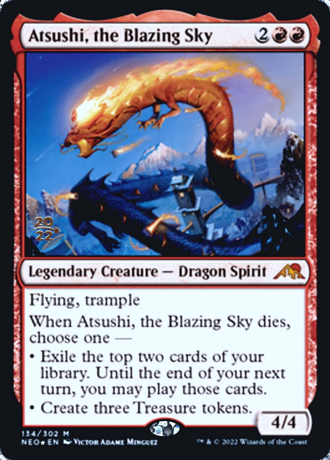 Atsushi, the Blazing Sky [Kamigawa: Neon Dynasty Prerelease Promos] | Good Games North