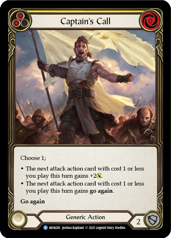 Captain's Call (Yellow) [MON261] 1st Edition Normal | Good Games North