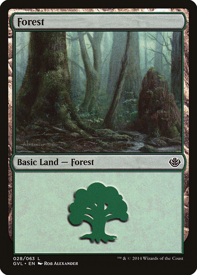 Forest (28) (Garruk vs. Liliana) [Duel Decks Anthology] | Good Games North