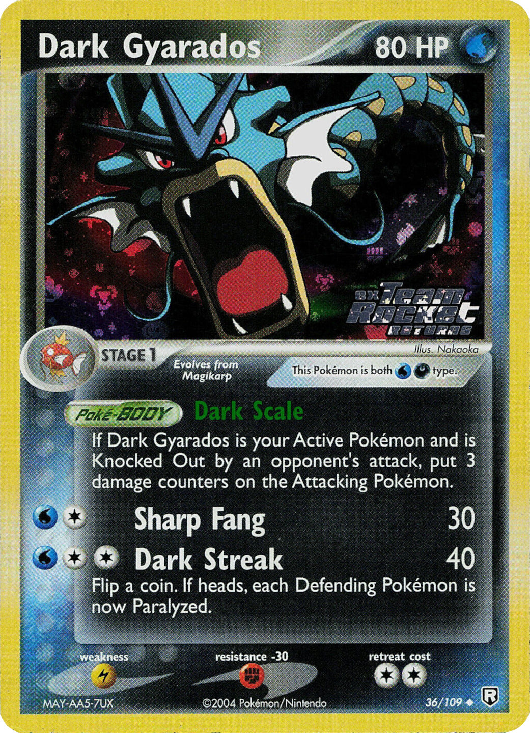 Dark Gyarados (36/109) (Stamped) [EX: Team Rocket Returns] | Good Games North