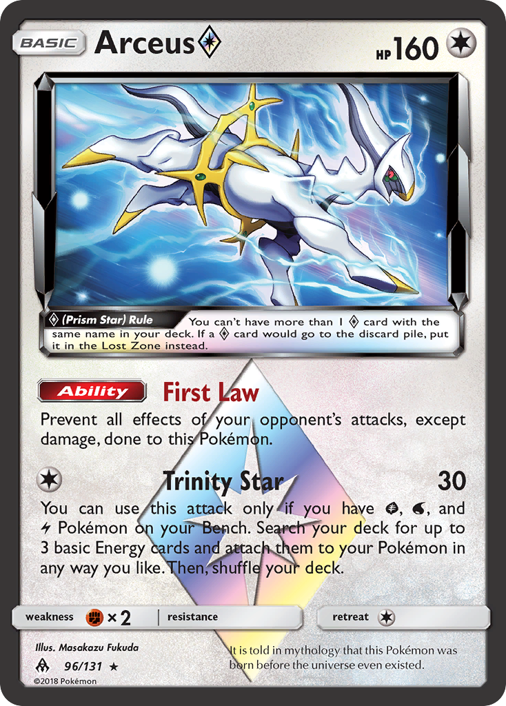 Arceus (96/131) (Prism Star) [Sun & Moon: Forbidden Light] | Good Games North