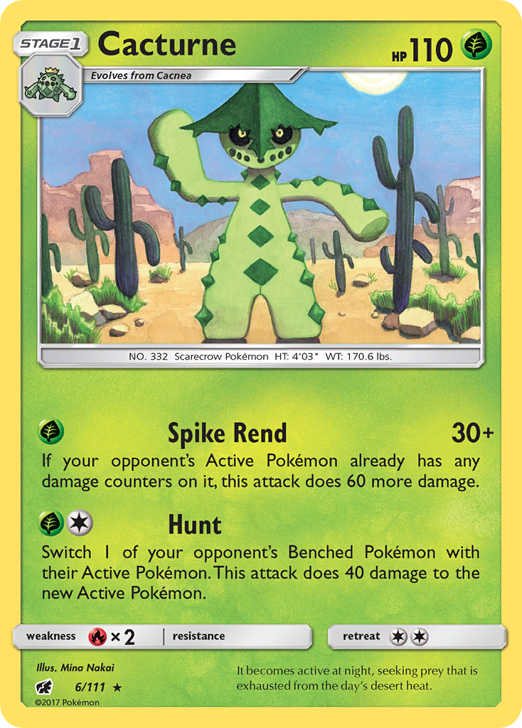 Cacturne (6/111) [Sun & Moon: Crimson Invasion] | Good Games North