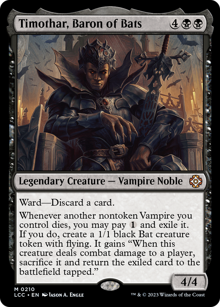 Timothar, Baron of Bats [The Lost Caverns of Ixalan Commander] | Good Games North