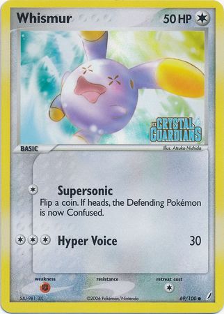 Whismur (69/100) (Stamped) [EX: Crystal Guardians] | Good Games North