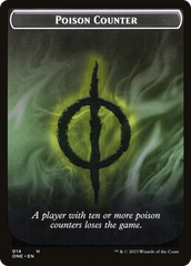 Poison Counter // Beast Double-Sided Token [Phyrexia: All Will Be One Commander Tokens] | Good Games North