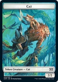 Cat // Copy Double-sided Token [Double Masters Tokens] | Good Games North