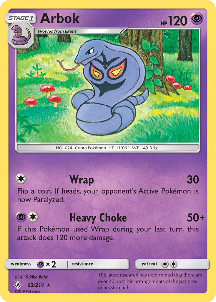 Arbok (63/214) [Sun & Moon: Unbroken Bonds] | Good Games North