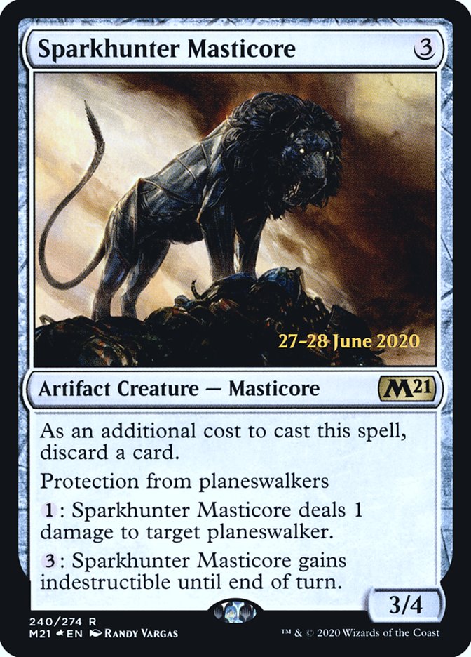 Sparkhunter Masticore  [Core Set 2021 Prerelease Promos] | Good Games North