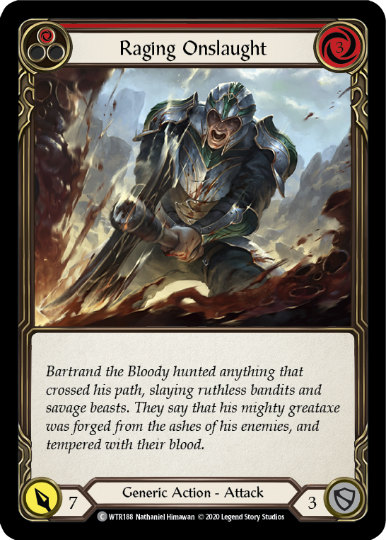 Raging Onslaught (Red) [U-WTR188] (Welcome to Rathe Unlimited)  Unlimited Normal | Good Games North