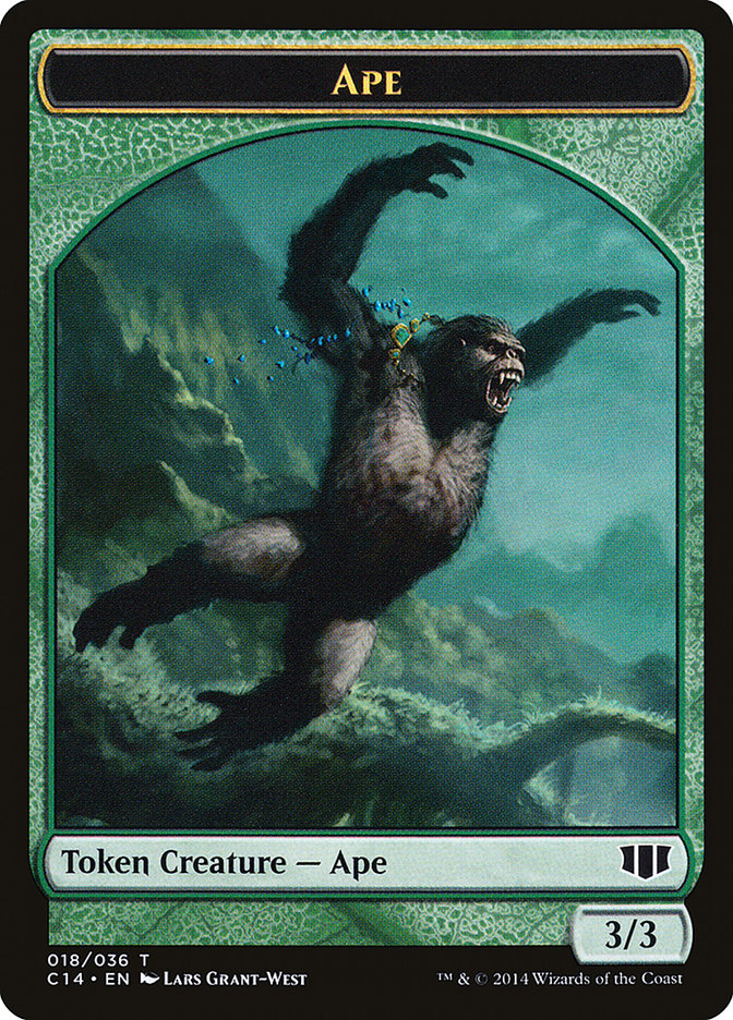 Ape // Zombie (011/036) Double-sided Token [Commander 2014 Tokens] | Good Games North