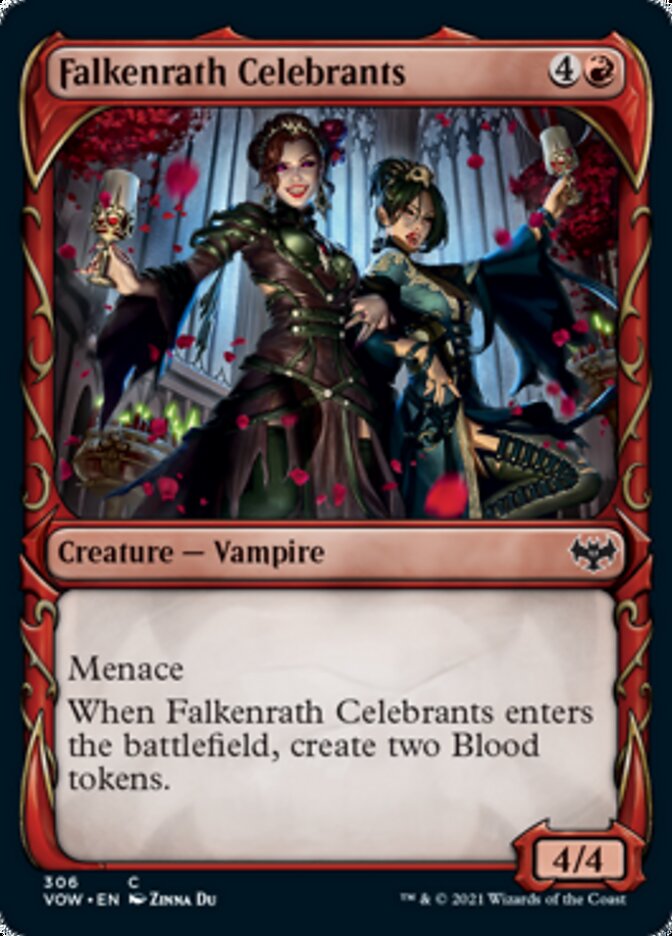 Falkenrath Celebrants (Showcase Fang Frame) [Innistrad: Crimson Vow] | Good Games North
