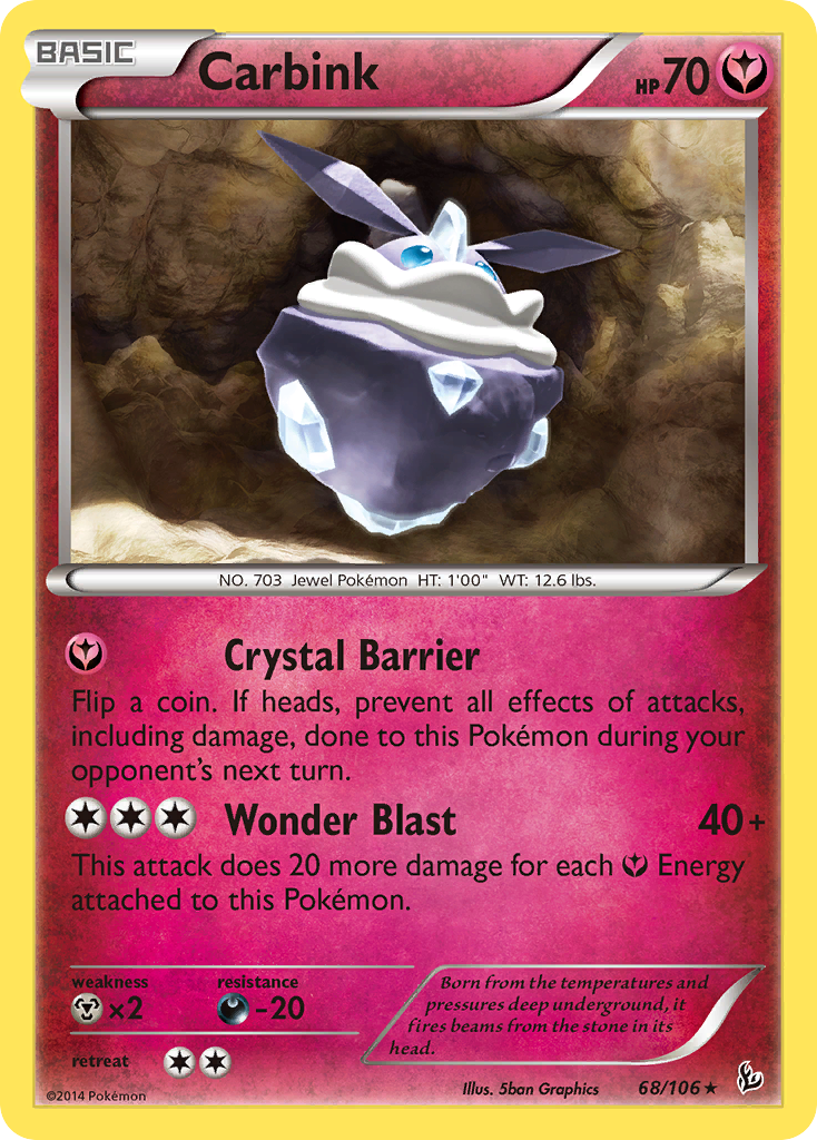 Carbink (68/106) (Theme Deck Exclusive) [XY: Flashfire] | Good Games North