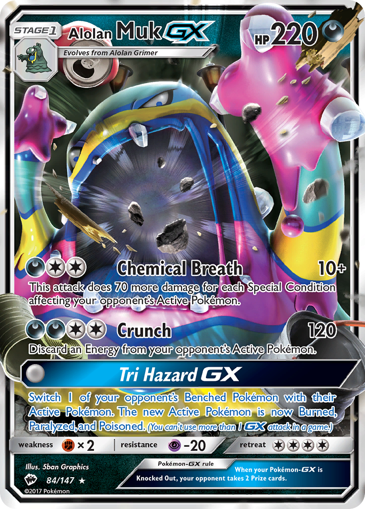 Alolan Muk GX (84/147) [Sun & Moon: Burning Shadows] | Good Games North