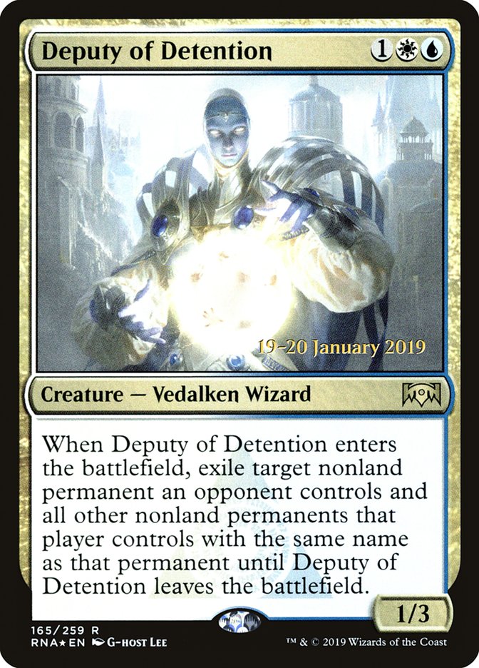 Deputy of Detention [Ravnica Allegiance Prerelease Promos] | Good Games North