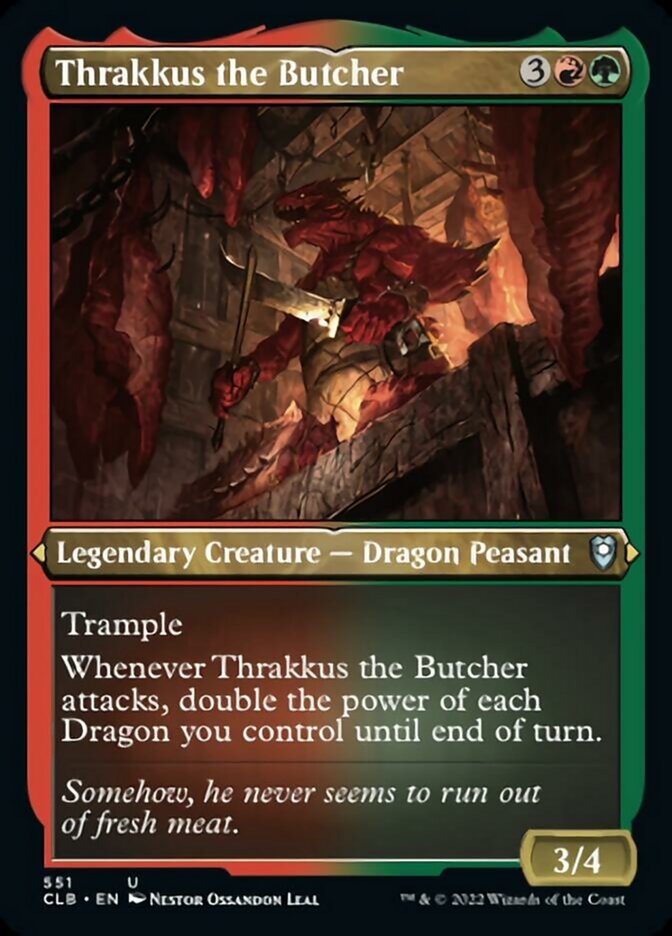 Thrakkus the Butcher (Foil Etched) [Commander Legends: Battle for Baldur's Gate] | Good Games North
