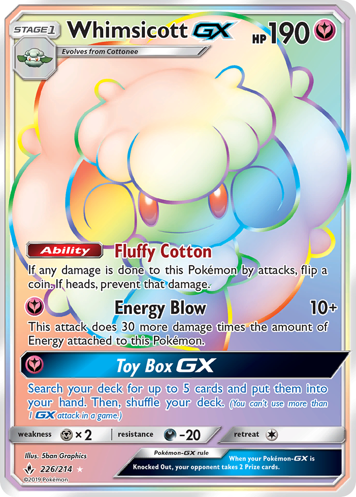 Whimsicott GX (226/214) [Sun & Moon: Unbroken Bonds] | Good Games North