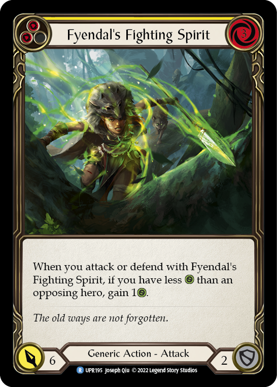 Fyendal's Fighting Spirit (Yellow) [UPR195] (Uprising)  Rainbow Foil | Good Games North