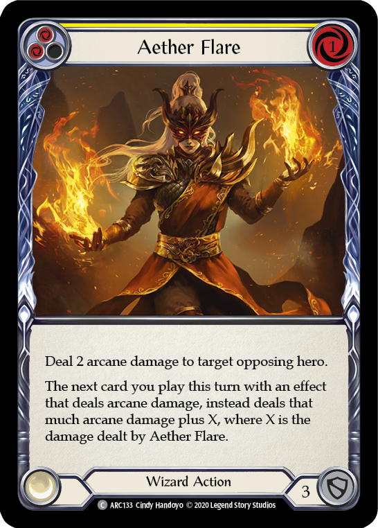 Aether Flare (Yellow) [U-ARC133] Unlimited Rainbow Foil | Good Games North