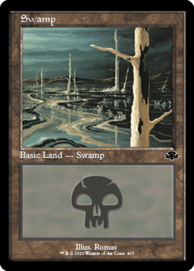 Swamp (407) (Retro) [Dominaria Remastered] | Good Games North