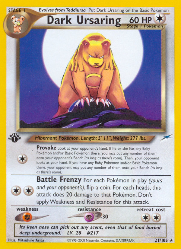 Dark Ursaring (21/105) [Neo Destiny 1st Edition] | Good Games North