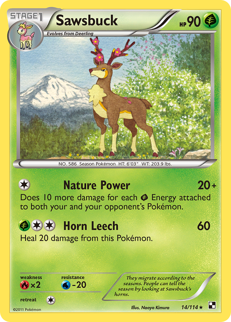 Sawsbuck (14/114) [Black & White: Base Set] | Good Games North