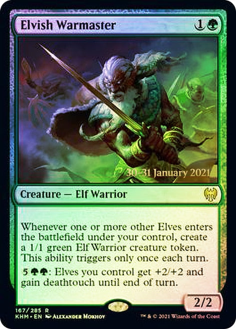 Elvish Warmaster  [Kaldheim Prerelease Promos] | Good Games North