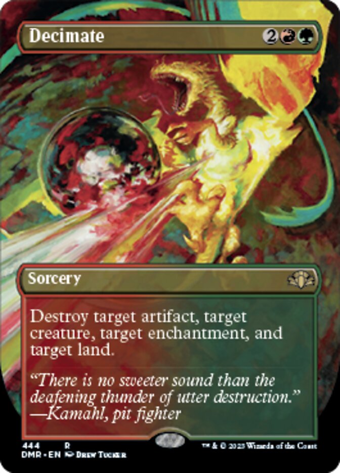 Decimate (Borderless Alternate Art) [Dominaria Remastered] | Good Games North