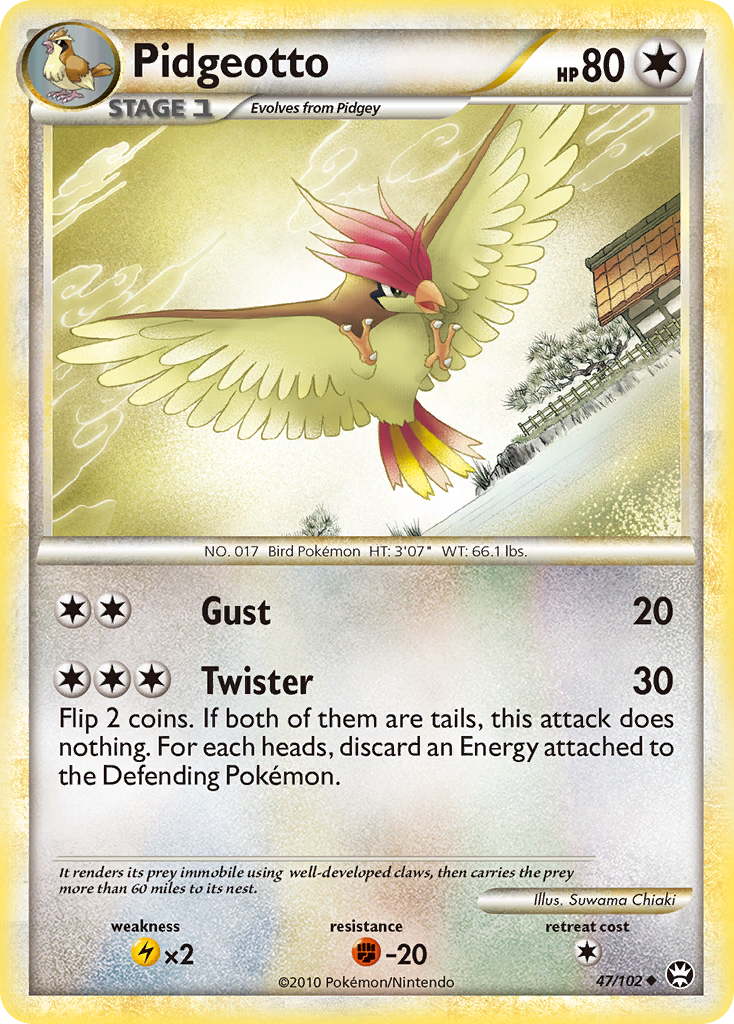 Pidgeotto (47/102) [HeartGold & SoulSilver: Triumphant] | Good Games North