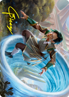 Vortex Runner Art Card (Gold-Stamped Signature) [Strixhaven: School of Mages Art Series] | Good Games North
