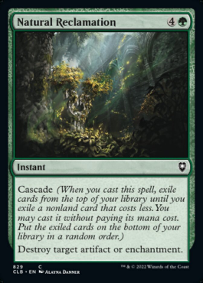 Natural Reclamation [Commander Legends: Battle for Baldur's Gate] | Good Games North