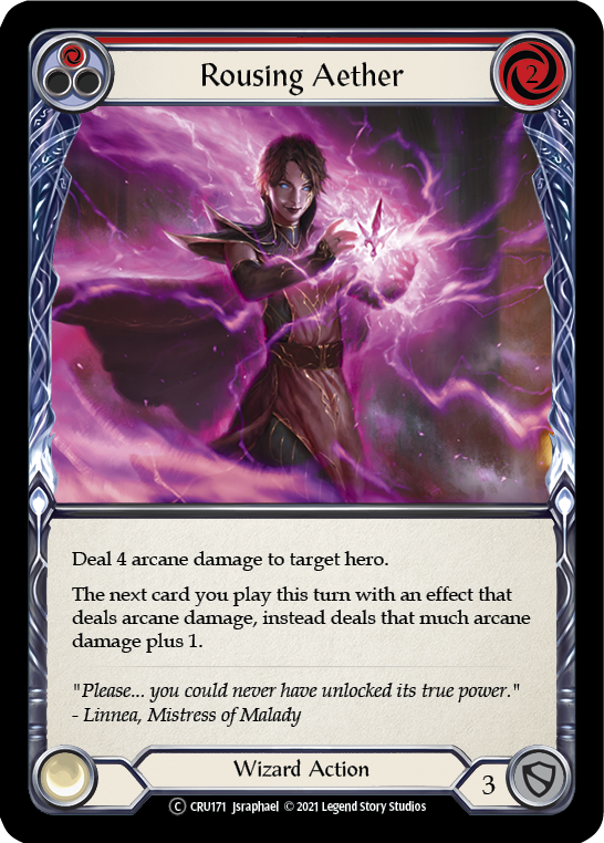 Rousing Aether (Red) [U-CRU171-RF] Unlimited Rainbow Foil | Good Games North