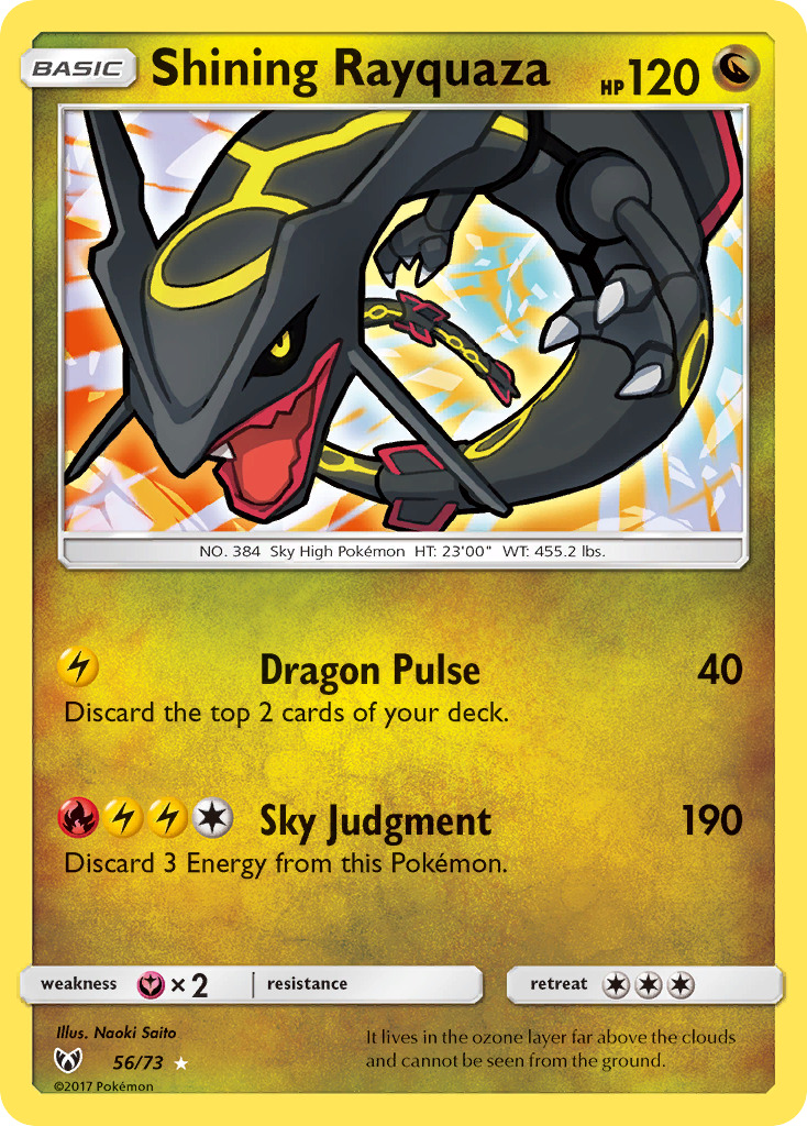 Shining Rayquaza (56/73) [Sun & Moon: Shining Legends] | Good Games North