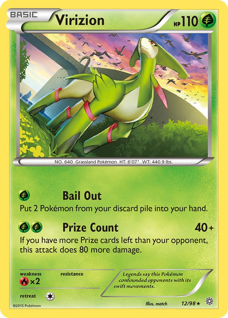 Virizion (12/98) (Theme Deck Exclusive) [XY: Ancient Origins] | Good Games North