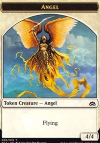 Angel // Saproling Double-sided Token [Planechase Anthology Tokens] | Good Games North