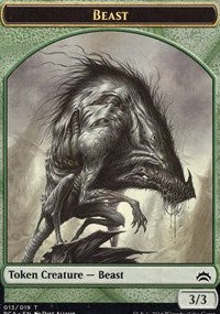 Beast // Saproling Double-sided Token [Planechase Anthology Tokens] | Good Games North