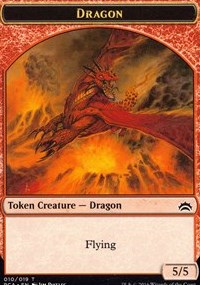Dragon // Saproling Double-sided Token [Planechase Anthology Tokens] | Good Games North