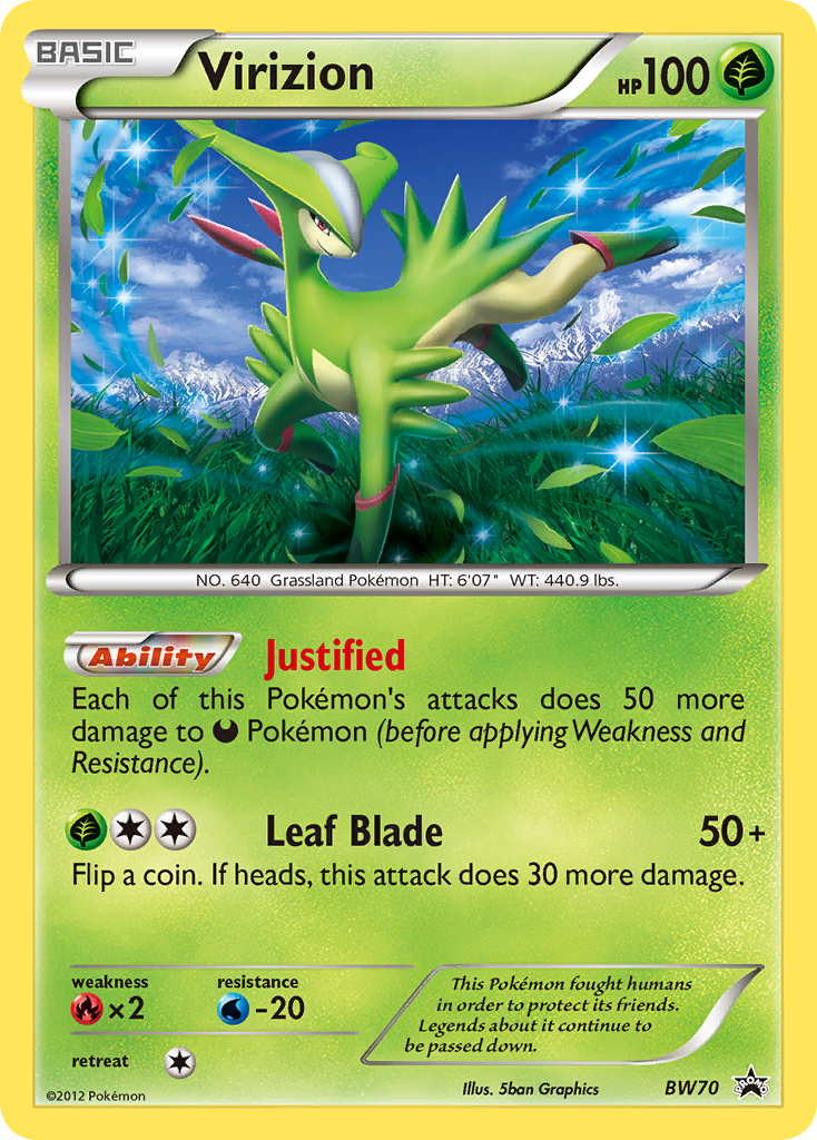 Virizion (BW70) [Black & White: Black Star Promos] | Good Games North