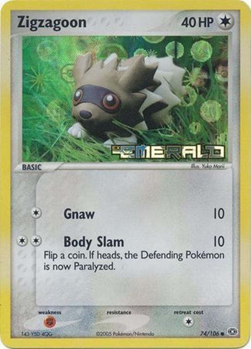 Zigzagoon (74/106) (Stamped) [EX: Emerald] | Good Games North
