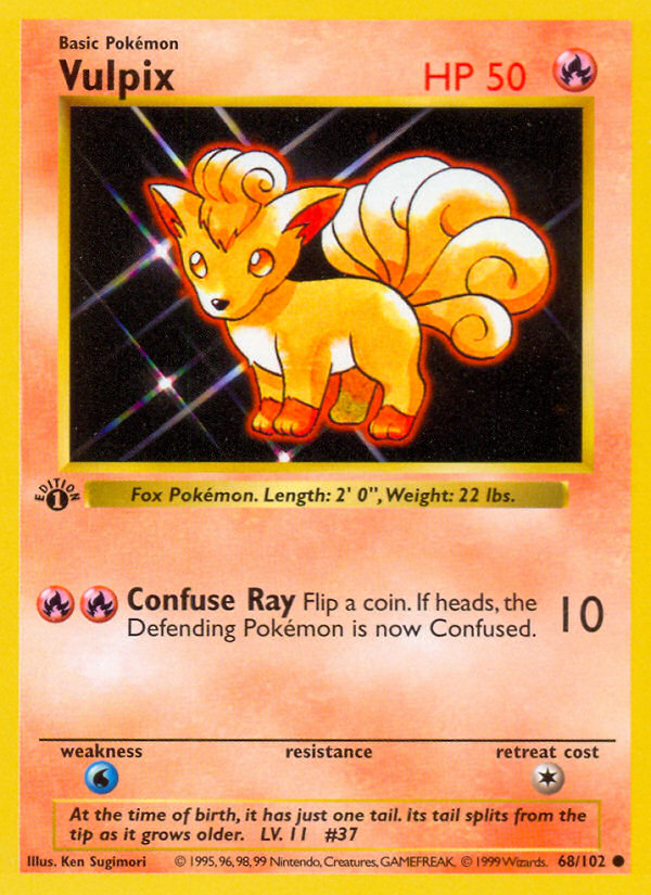 Vulpix (68/102) (Shadowless) [Base Set 1st Edition] | Good Games North