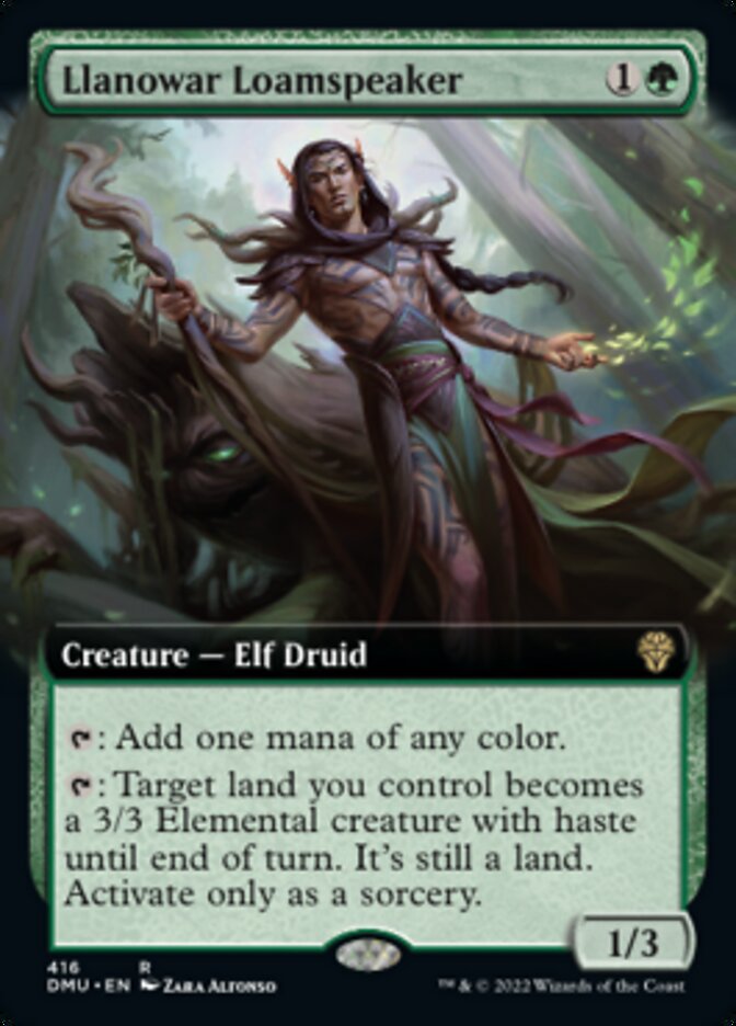 Llanowar Loamspeaker (Extended Art) [Dominaria United] | Good Games North