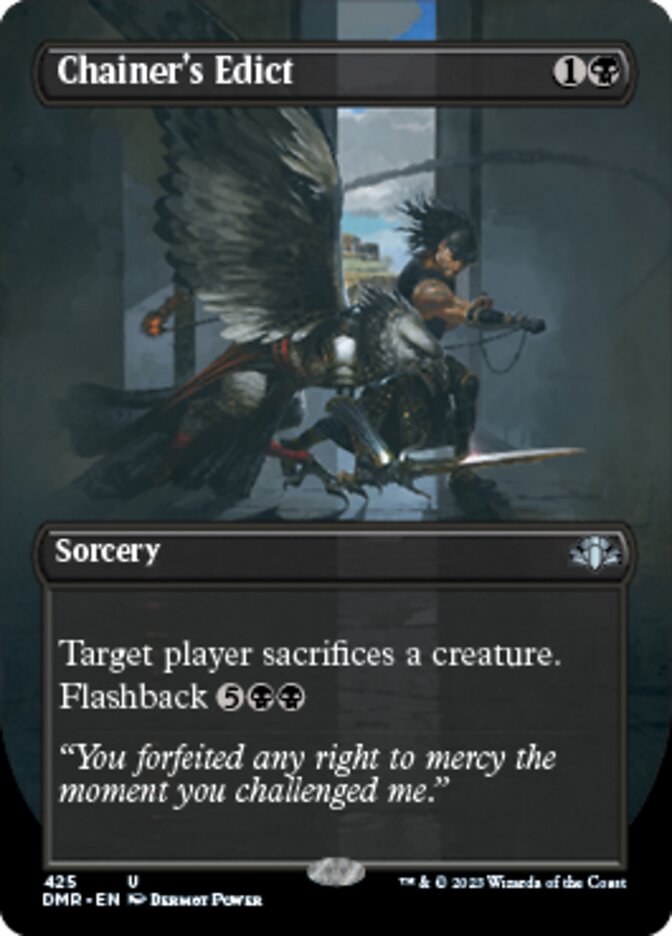 Chainer's Edict (Borderless Alternate Art) [Dominaria Remastered] | Good Games North