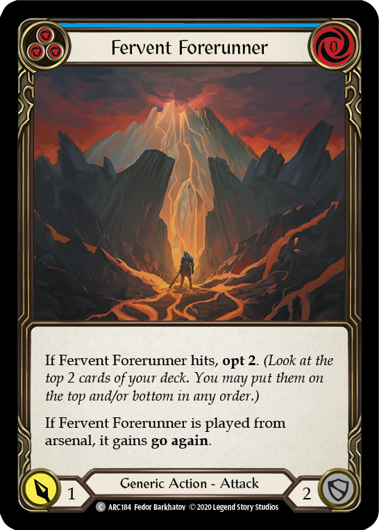 Fervent Forerunner (Blue) [U-ARC184] Unlimited Normal | Good Games North