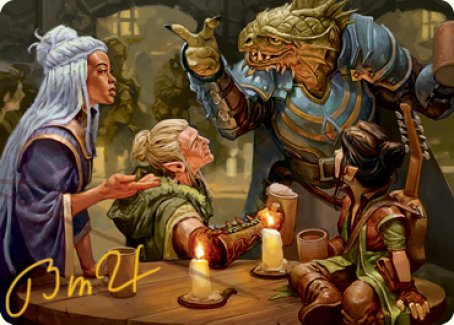 You Meet in a Tavern Art Card (Gold-Stamped Signature) [Dungeons & Dragons: Adventures in the Forgotten Realms Art Series] | Good Games North