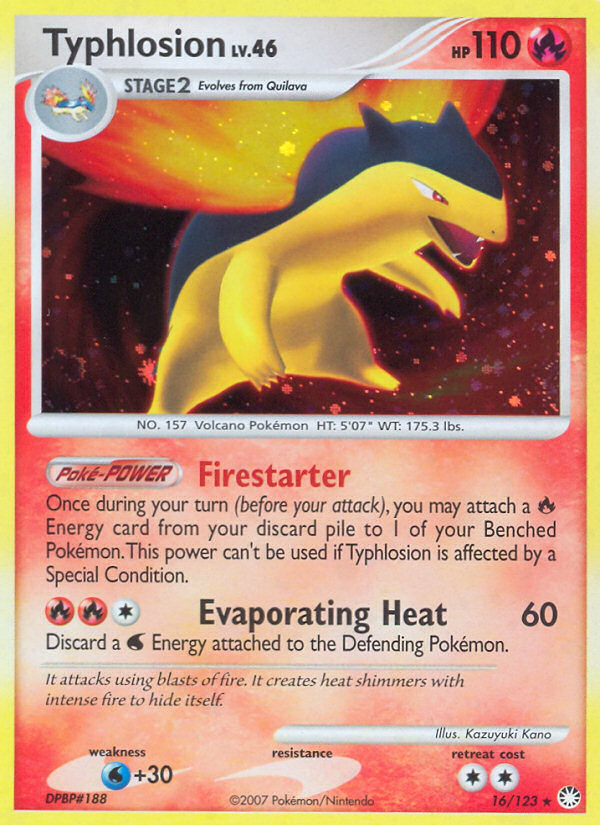 Typhlosion (16/123) [Diamond & Pearl: Mysterious Treasures] | Good Games North