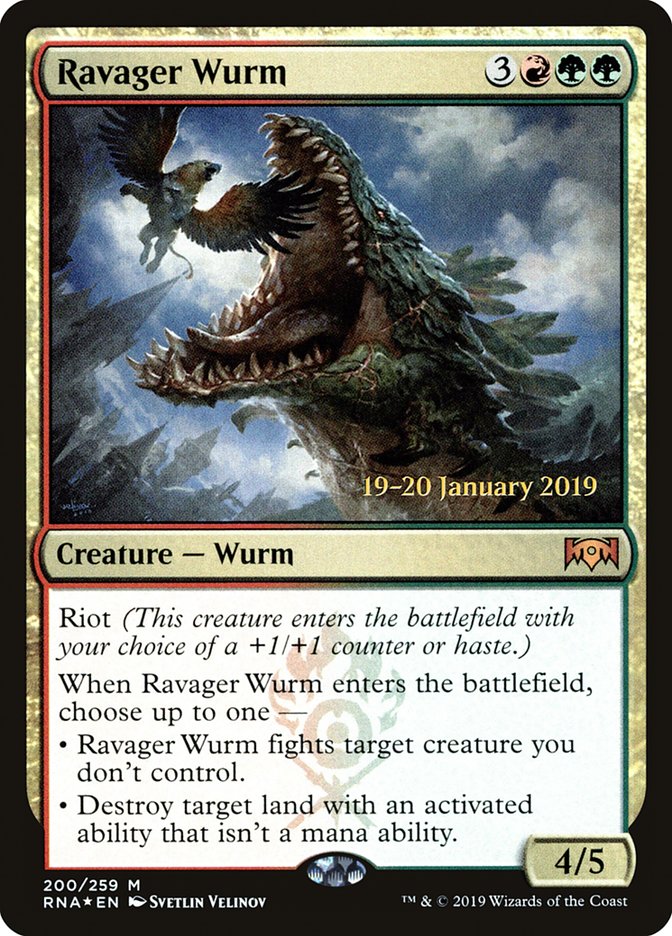 Ravager Wurm [Ravnica Allegiance Prerelease Promos] | Good Games North