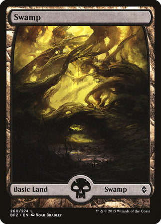 Swamp (260) - Full Art [Battle for Zendikar] | Good Games North